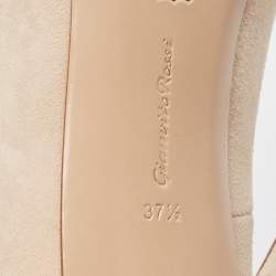 Pre Owned Gianvito Rossi Beige Suede Pointed Toe Pumps Size 37.5 