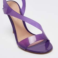Pre Owned Gianvito Rossi Purple PVC Metropolis Sandals Size 36