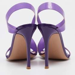 Pre Owned Gianvito Rossi Purple PVC Metropolis Sandals Size 36