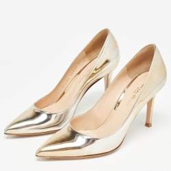 Gianvito Rossi Gold Leather Gianvito Pumps Size 35