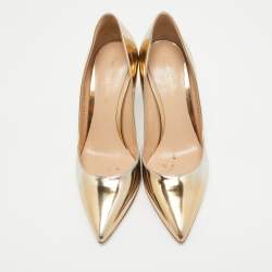 Gianvito Rossi Gold Leather Gianvito Pumps Size 35