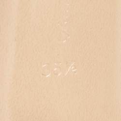 Pre Owned Gianvito Rossi Gold Leather Lindsay Mules Size 35.5