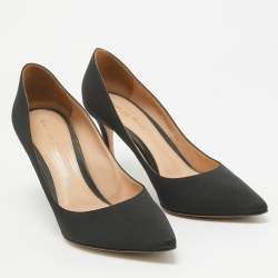 Gianvito Rossi Black Fabric Pointed Toe Pumps Size 40