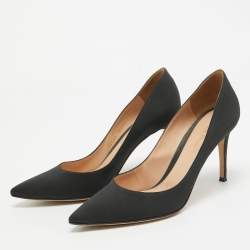 Gianvito Rossi Black Fabric Pointed Toe Pumps Size 40