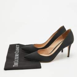 Gianvito Rossi Black Fabric Pointed Toe Pumps Size 40