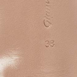 Pre Owned Gianvito Rossi White Leather Portofino Ankle Strap Sandals Size 38