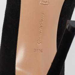 Pre Owned Gianvito Rossi Black Suede Gianvito 105 Pointed Toe Pumps Size 38.5