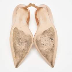 Pre Owned Gianvito Rossi Dull Gold Leather Gianvito 105 Pumps Size 36.5