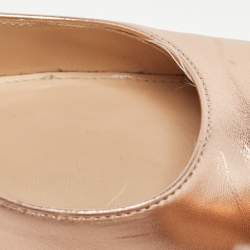 Pre Owned Gianvito Rossi Dull Gold Leather Gianvito 105 Pumps Size 36.5