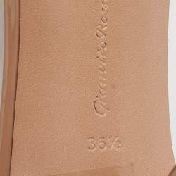 Pre Owned Gianvito Rossi Beige PVC Elle Slide Sandals Size 36.5