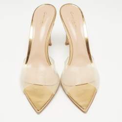 Pre Owned Gianvito Rossi Transparent PVC Elle Slide Sandals Size 41