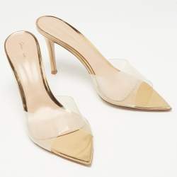 Pre Owned Gianvito Rossi Transparent PVC Elle Slide Sandals Size 41