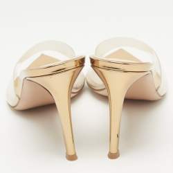 Pre Owned Gianvito Rossi Transparent PVC Elle Slide Sandals Size 41