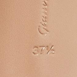 Pre Owned Gianvito Rossi Off White/Beige Patent Leather and PVC Plexi Pumps Size 37.5