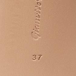 Pre Owned Gianvito Rossi Black PVC Cosmic Slide Sandals Size 37