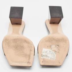 Pre Owned Gianvito Rossi Black PVC Cosmic Slide Sandals Size 37