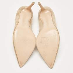 Pre Owned Gianvito Rossi Beige Suede Gianvito 105 Pumps Size 41