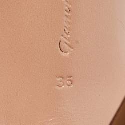 Pre Owned Gianvito Rossi Gold Satin Gala Ankle Wrap Sandals Size 36