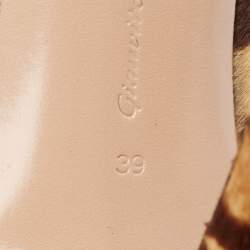 Pre Owned Gianvito Rossi Brown Calf Hair Pointed Toe Pumps Size 39