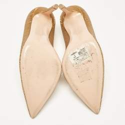 Pre Owned Gianvito Rossi Gold Sequins Gianvito Pumps Size 41