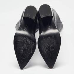 Pre Owned Gianvito Rossi Black Leather Knee Length Boots Size 39