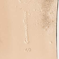 Pre Owned Gianvito Rossi Black Satin Ankle Tie Flat Sandals Size 40