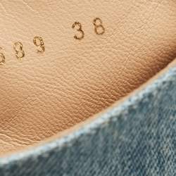 Pre Owned Gianvito Rossi Blue Denim Marie Ankle Boots Size 38