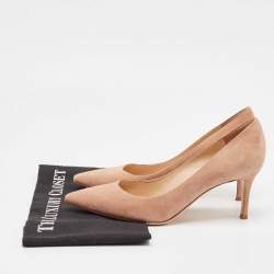 Pre Owned Gianvito Rossi Pink Suede Gianvito Pumps Size 37.5