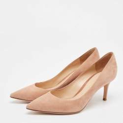 Pre Owned Gianvito Rossi Pink Suede Gianvito Pumps Size 37.5