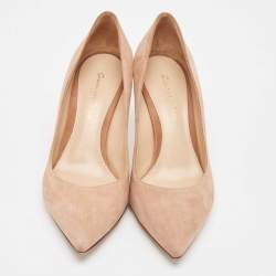 Pre Owned Gianvito Rossi Pink Suede Gianvito Pumps Size 37.5