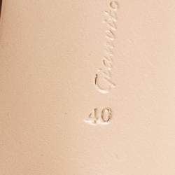 Pre Owned Gianvito Rossi Brown/Gold Leather and PVC Pointed Toe Pumps Size 40