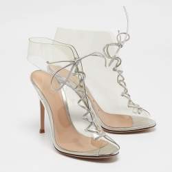 Pre Owned Gianvito Rossi Transparent PVC Helmut Ankle Length Boots Size 38