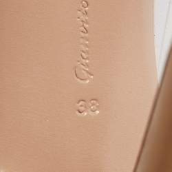 Pre Owned Gianvito Rossi Cream/Beige Patent Leather and PVC Plexi Pumps Size 38