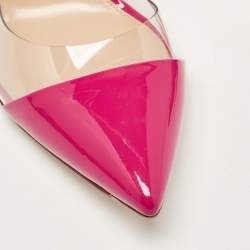 Gianvito Rossi Pink Patent Leather and PVC Plexi Pumps Size 37.5