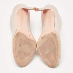 Pre Owned Gianvito Rossi Pink Leather Vamp Booties Size 37