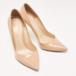 Pre Owned Gianvito Rossi Beige Patent Leather Gianvito Pumps Size 39