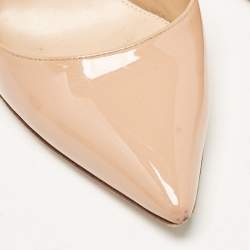 Pre Owned Gianvito Rossi Beige Patent Leather Gianvito Pumps Size 39