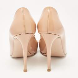 Pre Owned Gianvito Rossi Beige Patent Leather Gianvito Pumps Size 39