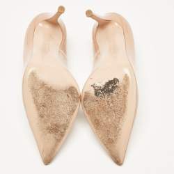 Pre Owned Gianvito Rossi Beige Patent Leather Gianvito Pumps Size 39