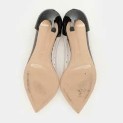Gianvito Rossi Cream/Black Patent Leather and PVC Plexi Pumps Size 40