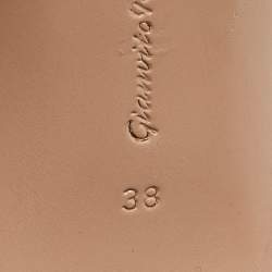 Pre Owned Gianvito Rossi Dark Green Suede Versilia Sandals Size 38