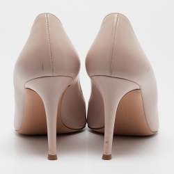 Pre Owned Gianvito Rossi Beige Leather Gianvito 105 Pumps Size 39.5
