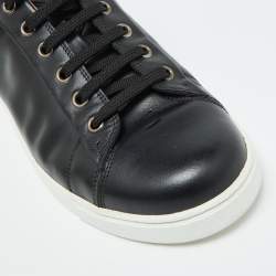 Gianvito Rossi Black Leather Low Top Sneakers Size 39