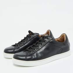 Gianvito Rossi Black Leather Low Top Sneakers Size 39