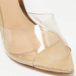 Gianvito Rossi Transparent PVC Elle Slide Sandals Size 37