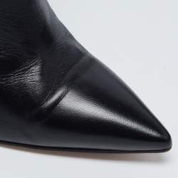 Pre Owned Gianvito Rossi Black Leather Knee Length Boots Size 37