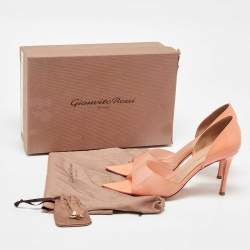 Pre Owned Gianvito Rossi Coral Orange PVC and Patent Leather Bree Pumps Size 40