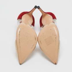 Pre Owned Gianvito Rossi Multicolor PVC and Suede Plexi Pumps Size 36