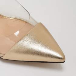 Pre Owned Gianvito Rossi Multicolor PVC and Suede Plexi Pumps Size 36