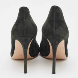 Gianvito Rossi Green Suede Gianvito Pointed Toe Pumps Size 40